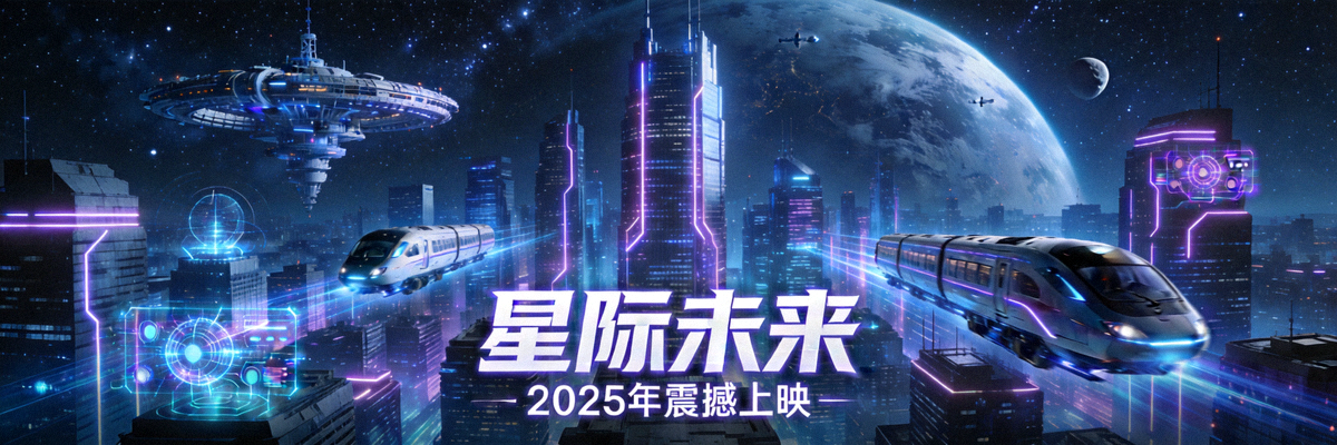 热门科幻大片封面 - 星空背景下的未来城市，4K超高清画质
